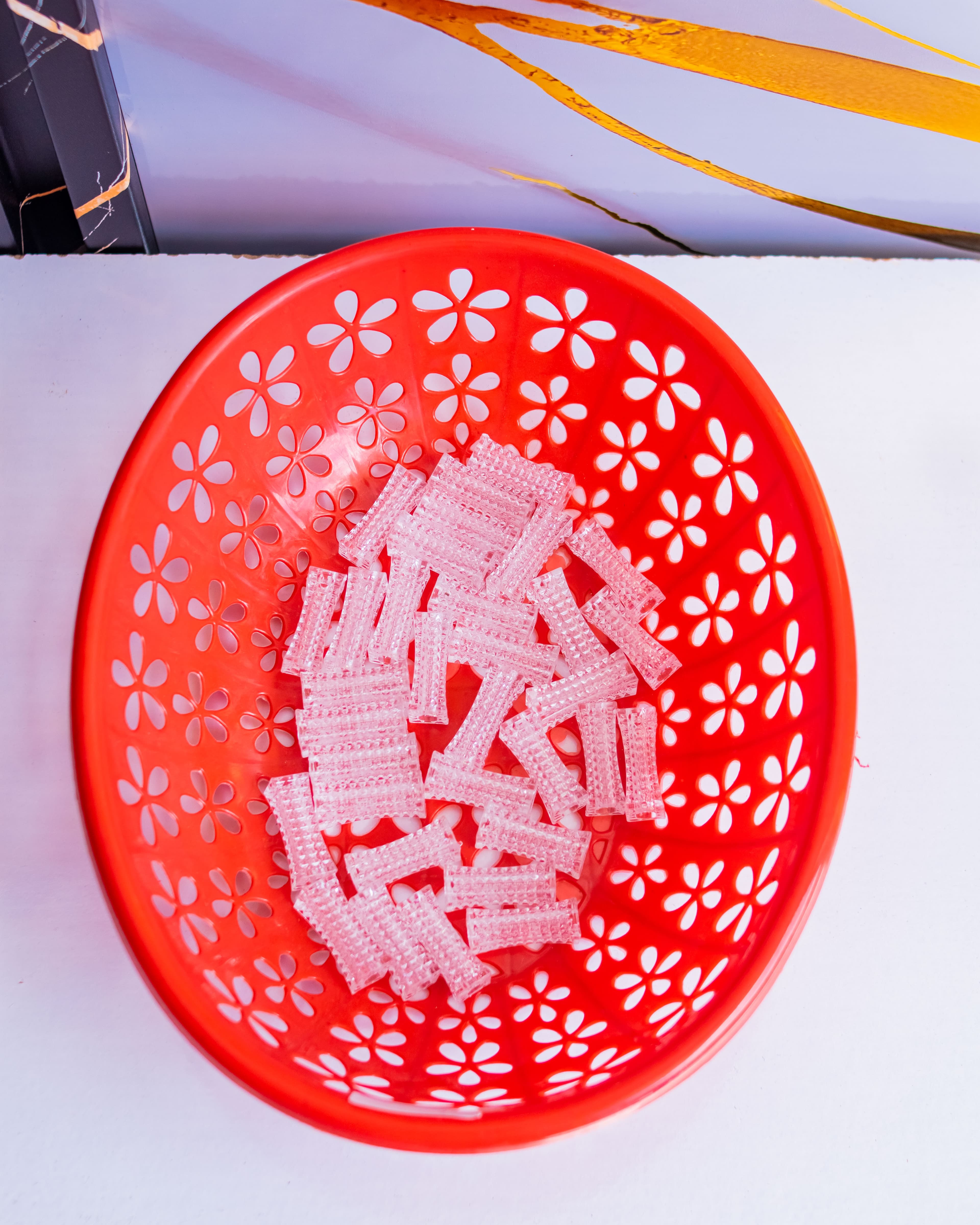 Transparent hair beads